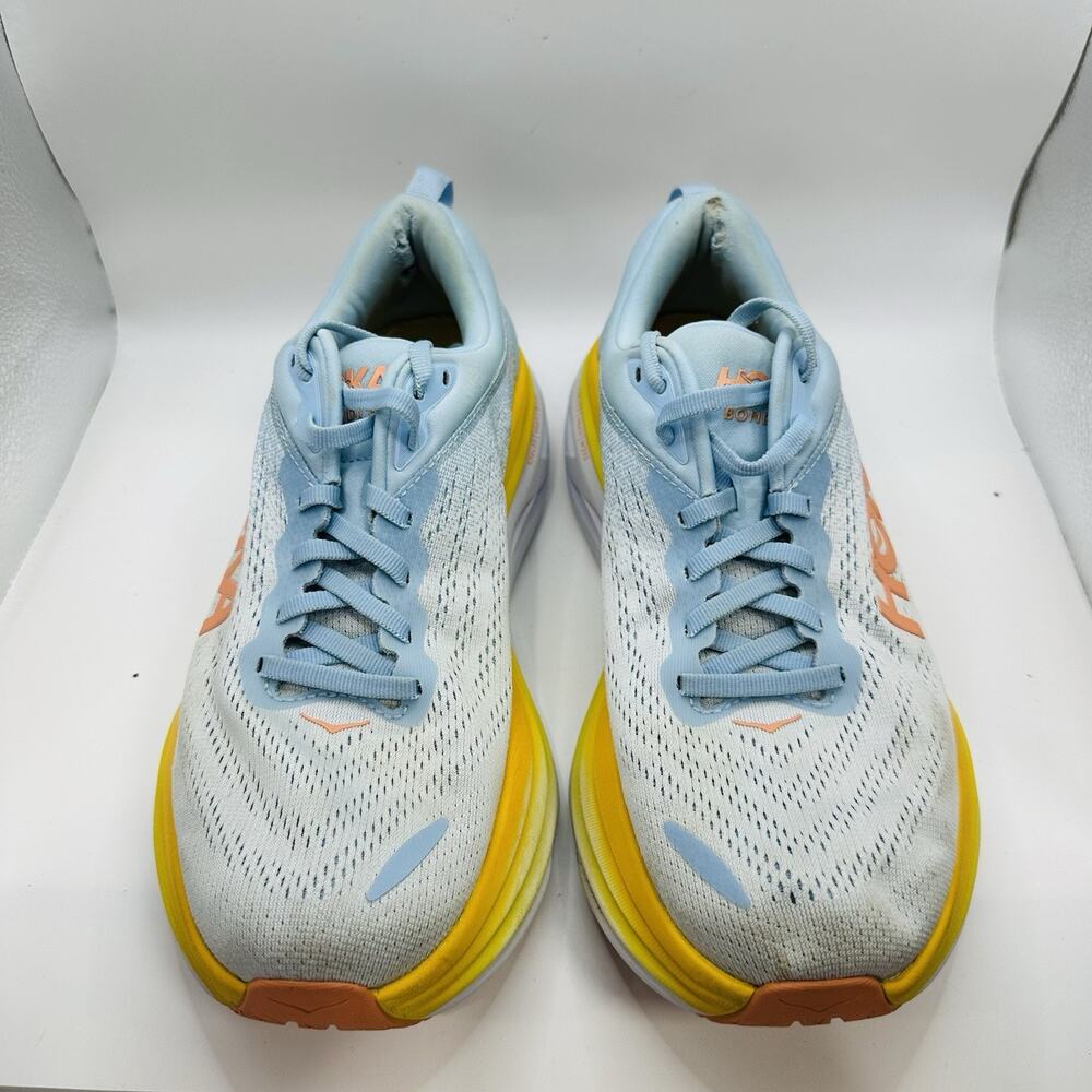 Hoka One One Bondi 8 ‘Blue Summer Song Country Air’ Women's Shoes Size 9 (B) EUC - Picture 4 of 9